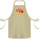 Sleeping Fox Energy Funny Lazy Anti-Social Cotton Apron 100% Organic Khaki