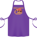 Sleeping Fox Energy Funny Lazy Anti-Social Cotton Apron 100% Organic Purple