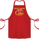 Sleeping Fox Energy Funny Lazy Anti-Social Cotton Apron 100% Organic Red