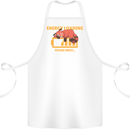 Sleeping Fox Energy Funny Lazy Anti-Social Cotton Apron 100% Organic White