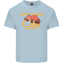 Sleeping Fox Energy Funny Lazy Anti-Social Kids T-Shirt Childrens Light Blue