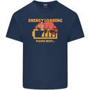 Sleeping Fox Energy Funny Lazy Anti-Social Kids T-Shirt Childrens Navy Blue