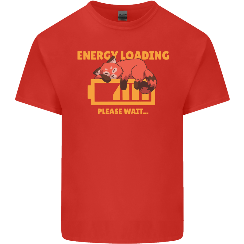 Sleeping Fox Energy Funny Lazy Anti-Social Kids T-Shirt Childrens Red