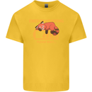 Sleeping Fox Energy Funny Lazy Anti-Social Kids T-Shirt Childrens Yellow