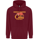 Sleeping Fox Energy Funny Lazy Anti-Social Mens 80% Cotton Hoodie Maroon