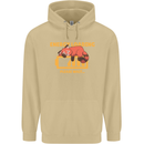 Sleeping Fox Energy Funny Lazy Anti-Social Mens 80% Cotton Hoodie Sand
