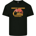 Sleeping Fox Energy Funny Lazy Anti-Social Mens Cotton T-Shirt Tee Top Black