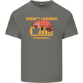 Sleeping Fox Energy Funny Lazy Anti-Social Mens Cotton T-Shirt Tee Top Charcoal
