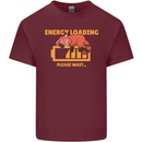 Sleeping Fox Energy Funny Lazy Anti-Social Mens Cotton T-Shirt Tee Top Maroon