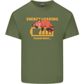 Sleeping Fox Energy Funny Lazy Anti-Social Mens Cotton T-Shirt Tee Top Military Green