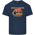 Sleeping Fox Energy Funny Lazy Anti-Social Mens Cotton T-Shirt Tee Top Navy Blue