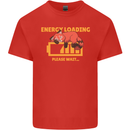 Sleeping Fox Energy Funny Lazy Anti-Social Mens Cotton T-Shirt Tee Top Red