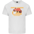 Sleeping Fox Energy Funny Lazy Anti-Social Mens Cotton T-Shirt Tee Top White
