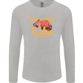 Sleeping Fox Energy Funny Lazy Anti-Social Mens Long Sleeve T-Shirt Sports Grey