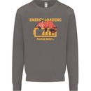 Sleeping Fox Energy Funny Lazy Anti-Social Mens Sweatshirt Jumper Charcoal