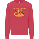 Sleeping Fox Energy Funny Lazy Anti-Social Mens Sweatshirt Jumper Heliconia
