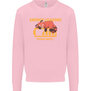 Sleeping Fox Energy Funny Lazy Anti-Social Mens Sweatshirt Jumper Light Pink