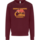 Sleeping Fox Energy Funny Lazy Anti-Social Mens Sweatshirt Jumper Maroon
