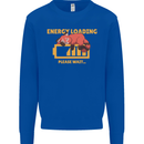 Sleeping Fox Energy Funny Lazy Anti-Social Mens Sweatshirt Jumper Royal Blue