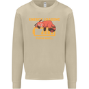 Sleeping Fox Energy Funny Lazy Anti-Social Mens Sweatshirt Jumper Sand