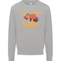 Sleeping Fox Energy Funny Lazy Anti-Social Mens Sweatshirt Jumper Sports Grey
