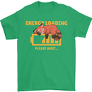Sleeping Fox Energy Funny Lazy Anti-Social Mens T-Shirt Cotton Gildan Irish Green