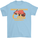 Sleeping Fox Energy Funny Lazy Anti-Social Mens T-Shirt Cotton Gildan Light Blue