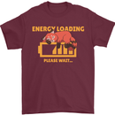 Sleeping Fox Energy Funny Lazy Anti-Social Mens T-Shirt Cotton Gildan Maroon