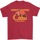 Sleeping Fox Energy Funny Lazy Anti-Social Mens T-Shirt Cotton Gildan Red