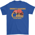 Sleeping Fox Energy Funny Lazy Anti-Social Mens T-Shirt Cotton Gildan Royal Blue