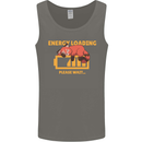 Sleeping Fox Energy Funny Lazy Anti-Social Mens Vest Tank Top Charcoal