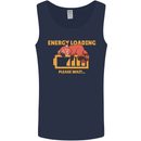 Sleeping Fox Energy Funny Lazy Anti-Social Mens Vest Tank Top Navy Blue