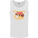 Sleeping Fox Energy Funny Lazy Anti-Social Mens Vest Tank Top White