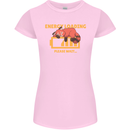 Sleeping Fox Energy Funny Lazy Anti-Social Womens Petite Cut T-Shirt Light Pink
