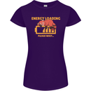 Sleeping Fox Energy Funny Lazy Anti-Social Womens Petite Cut T-Shirt Purple