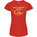 Sleeping Fox Energy Funny Lazy Anti-Social Womens Petite Cut T-Shirt Red