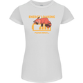 Sleeping Fox Energy Funny Lazy Anti-Social Womens Petite Cut T-Shirt White