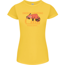 Sleeping Fox Energy Funny Lazy Anti-Social Womens Petite Cut T-Shirt Yellow