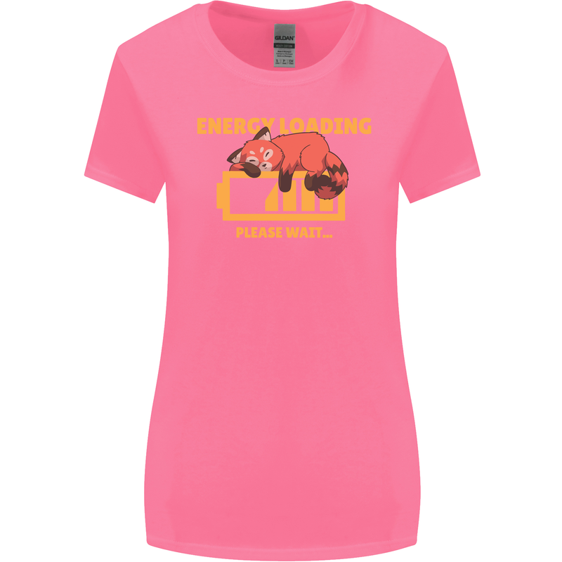Sleeping Fox Energy Funny Lazy Anti-Social Womens Wider Cut T-Shirt Azalea