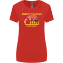 Sleeping Fox Energy Funny Lazy Anti-Social Womens Wider Cut T-Shirt Red