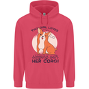 Sleeping With Her Corgi Funny Childrens Kids Hoodie Heliconia
