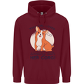 Sleeping With Her Corgi Funny Childrens Kids Hoodie Maroon