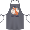 Sleeping With Her Corgi Funny Cotton Apron 100% Organic Steel