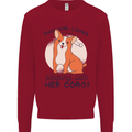 Sleeping With Her Corgi Funny Kids Sweatshirt Jumper Red