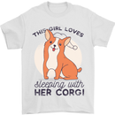 Sleeping With Her Corgi Funny Mens T-Shirt Cotton Gildan White