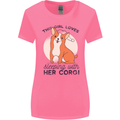 Sleeping With Her Corgi Funny Womens Wider Cut T-Shirt Azalea