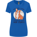 Sleeping With Her Corgi Funny Womens Wider Cut T-Shirt Royal Blue