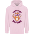 Sloth Anything I Can Do Slower Funny Childrens Kids Hoodie Light Pink