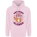 Sloth Anything I Can Do Slower Funny Childrens Kids Hoodie Light Pink