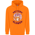 Sloth Anything I Can Do Slower Funny Childrens Kids Hoodie Orange